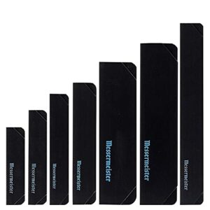 Messermeister Edge-Guard Set of 7, Black - Fashionable & Functional Knife Protector for Slicer, Chef’s, Santoku, Utility, Steak & Parer Knives - 2 Blade Entry Notches - Includes 7 Knife Edge Guards