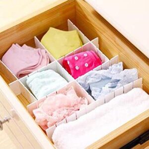 ColorMilky Clothes Drawer Organizers, Drawer Organizers for Clothing Drawer Dividers 6PC Clapboard Sock Organizer Dresser Drawer Organizers