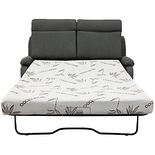 RecPro 65" RV Hide A Bed Loveseat | RV Sleeper Sofa | Cloth | Memory Foam Mattress | Pull Out Couch | RV Furniture | RV Loveseat | RV Living Room Furniture | RV Couch (Fossil)