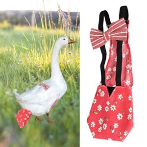 Unibell Pet Poultry Diapers Washable Portable Nappy for Goose Duck Chicken Pigeon (Red M)