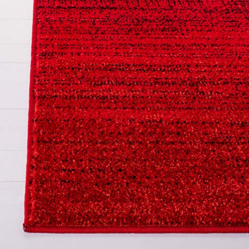 SAFAVIEH Adirondack Collection 6' x 9' Red / Black ADR142Q Modern Ombre Non-Shedding Living Room Bedroom Dining Home Office Area Rug