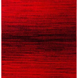 SAFAVIEH Adirondack Collection 6' x 9' Red / Black ADR142Q Modern Ombre Non-Shedding Living Room Bedroom Dining Home Office Area Rug