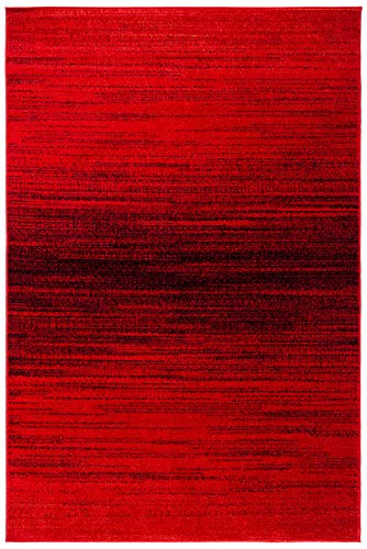 SAFAVIEH Adirondack Collection 6' x 9' Red / Black ADR142Q Modern Ombre Non-Shedding Living Room Bedroom Dining Home Office Area Rug