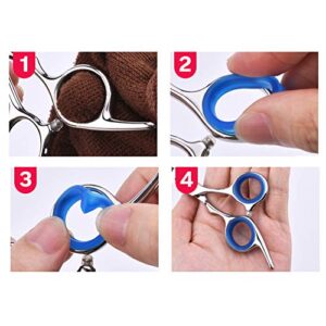 ConStore 10pcs Soft Silicone Scissors Finger Ring Sizer Inserts Barber Hairdressing Shears Thumb Ring Grips Inserts for Grooming Scissors Pet Shears (Purplr)