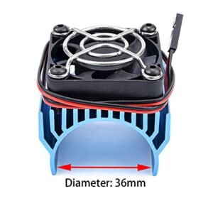 RC Brushless Motor Heatsink with Cooling Fan 540 3650 3660 3670 Motor Heat Sink Cover RC Parts for Remote Control RC Car Truck Buggy Crawler