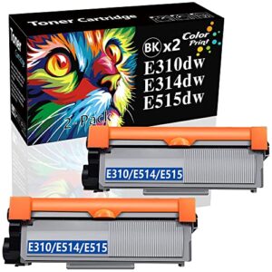 (2-pack, black) compatible colorprint e515dw toner cartridge replacement for dell e310dw e310 e514dw e515dn e515 593-bbkd laser printer