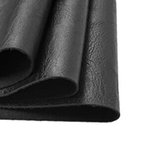 Wento Thick 1 Yard Faux Leather Fabric Soft Skin Grain PU Leather Fabric for Furniture Cover Reupholster Sofa Chairs Cushiones Vinyl Upholstery Fabric (1yard,Black)