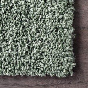 nuLOOM Belleza Shag Area Rug, 6' 7" x 9', Green