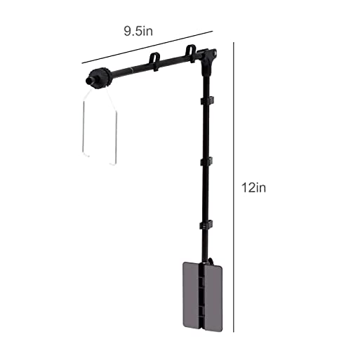 OIIBO Reptile Lamp Stand, Reptile Heat Lamp Stand Adjustable Height Hanging Lamp Fixture Holder for Reptile Terrarium Tank UVB Heating Light