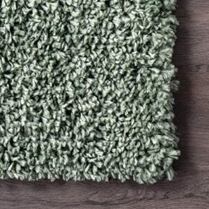 nuLOOM Belleza Shag Runner Rug, 2' 8" x 6', Green