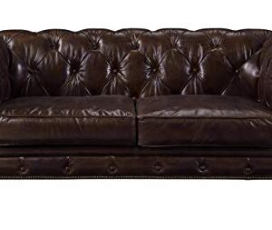 Acme Furniture Aberdeen Love Seats, Vintage Brown Top Grain Leather