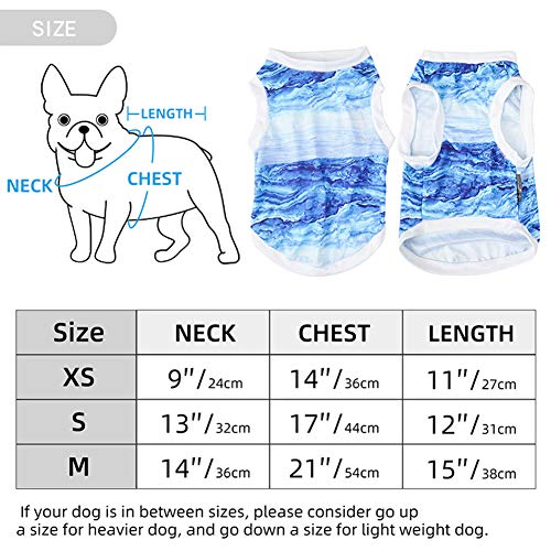 DORA BRIDAL Dog Cooling Vest Instant Pets Cooling Collar Cat Chill Out Ice Shirt for Dogs Puppy Cats in Summer S (Blue)