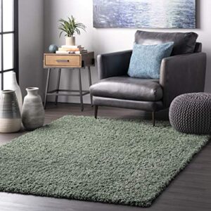 nuloom belleza shag area rug, 4' x 6', green