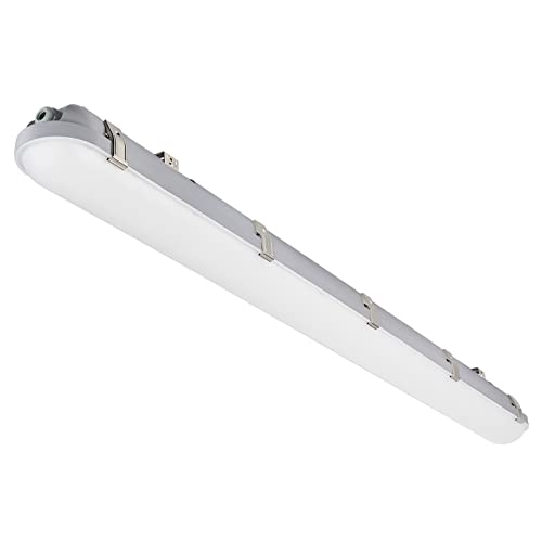 kadision 4FT Vapor Tight LED Light Fixture, 60W/50W/40W Wattage Selectable 7200lm 5000K 100-277V, 0-10V Dimmable Vapor Proof LED Light for Car Washes Parking Garages, UL Listed