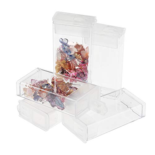 Diamond Bead Storage Containers,120 Pcs Removable Clear Plastic Organizer with Snap Shut Lid for Nail Art Rhinestone Jewelry DIY Diamond Cross Stitch Tools and Other Small Items