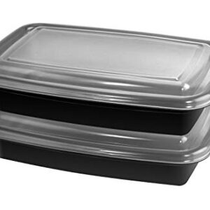 Nameless 20 PIECE MEAL PREP CONTAINER KIT - 1 SECTION - BLACK