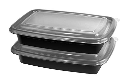 Nameless 20 PIECE MEAL PREP CONTAINER KIT - 1 SECTION - BLACK