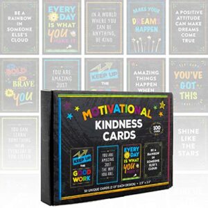 motivational cards: 100 inspirational, kindness, motivational and quote cards. business card size - 2.5x3.5 inches (pack of 100)