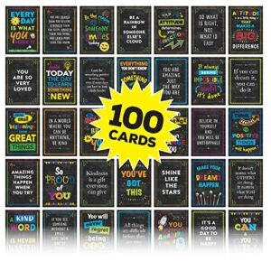 Motivational Cards: 100 Inspirational, Kindness, Motivational and Quote Cards. Business Card Size - 2.5x3.5 inches (Pack of 100)