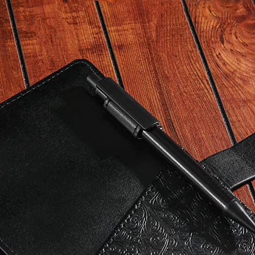 CAGIE Personal Journal for Men with Lock, Vintage Leather Journal Refillable 6 Ring Binder Notebook, 7 x 9 Inch Large Lock Diary for Men Women, Black