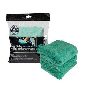 Chemical Guys MIC34603 Happy Ending Ultra Edgeless Microfiber Towel, Green, (16" x 16")