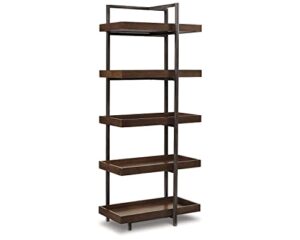 signature design by ashley starmore industrial entertainment center pier or bookcase, brown