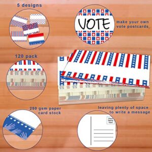 ceiba tree 120 Vote Postcards White Red Blue Blank Patriotic Theme Election Post Card