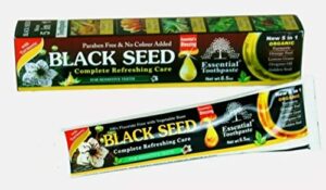 essential palace organic black seed toothpaste 100% fluoride free & vegetable base (3pack) 6.5oz for sensitive teeth