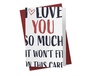 sweet and funny mother's day card - perfect card for her - ideal mothers day card - karto - this much you