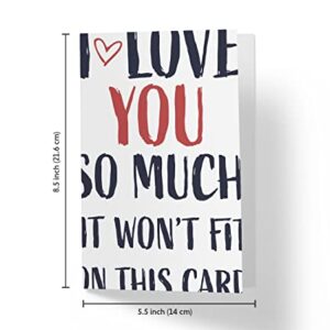 Sweet and Funny Mother's Day Card - Perfect Card for Her - Ideal Mothers Day Card - Karto - This Much You