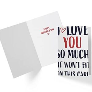 Sweet and Funny Mother's Day Card - Perfect Card for Her - Ideal Mothers Day Card - Karto - This Much You