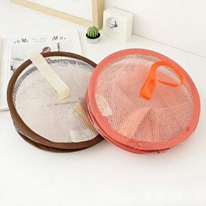 GSHLLO Foldable 3 Compartments Hanging Mesh Storage Bags Mesh Organizer Basket Drying Net Bag with Zipper for Bathroom Wardrobe