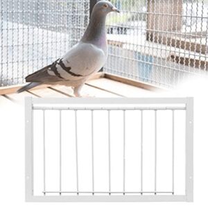 unibell iron birdcages t-trap house door high strength for pigeon parrot easy installation pigeon entrance door pigeon birds house bird cage with detachable rolling stand (43.3x26cm)