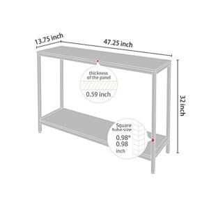 AZL1 Life Concept 47" Console, Entry Shelf,Sofa Side Table for Entryway Living Room,Industrial Home Furniture Vintage, Light oak