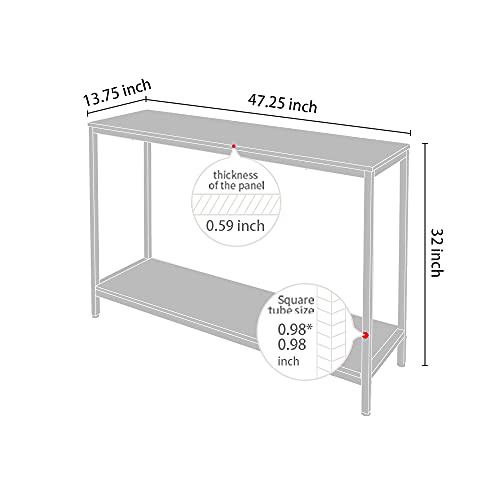 AZL1 Life Concept 47" Console, Entry Shelf,Sofa Side Table for Entryway Living Room,Industrial Home Furniture Vintage, Light oak