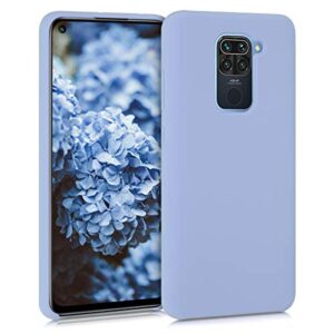 kwmobile case compatible with xiaomi redmi note 9 case - tpu silicone phone cover with soft finish - light blue matte