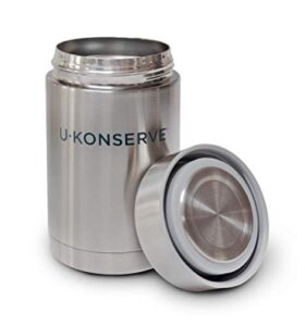 u konserve stainless steel insulated food jar 18oz - leak-proof - bpa free - plastic-free interior - thermal and double-walled to keep food hot and cold