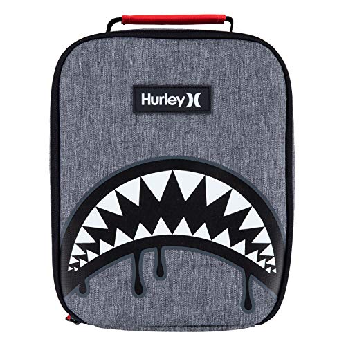 Hurley Unisex-Adults One and Only Insulated Lunch Tote Bag, Grey Shark Btie, O/S