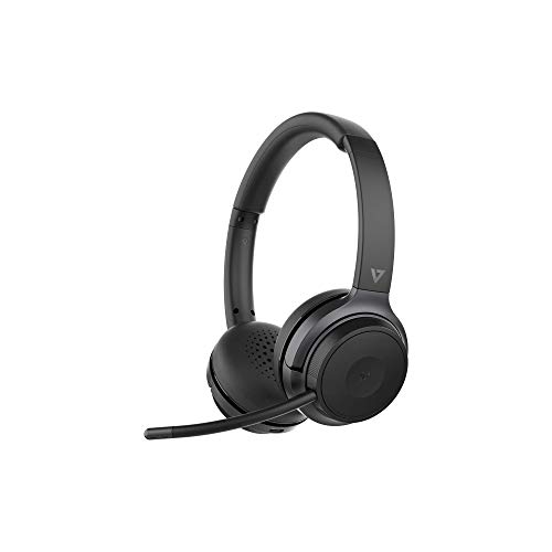 V7 HB600S Headset - Stereo - USB - Wireless - Bluetooth - 100 ft - 32 Ohm - On-Ear - Binaural - Black