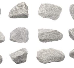 12PK Coarse White Marble, Metamorphic Rock Specimens - Approx. 1" - Geologist Selected & Hand Processed - Great for Science Classrooms - Class Pack - Eisco Labs