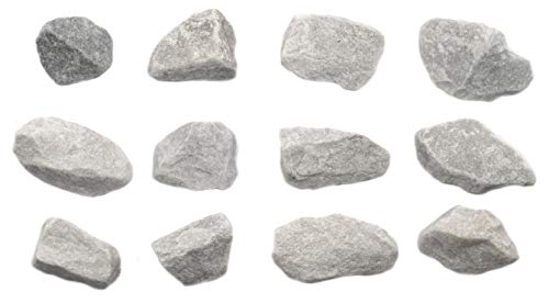 12PK Coarse White Marble, Metamorphic Rock Specimens - Approx. 1" - Geologist Selected & Hand Processed - Great for Science Classrooms - Class Pack - Eisco Labs