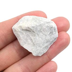 12PK Coarse White Marble, Metamorphic Rock Specimens - Approx. 1" - Geologist Selected & Hand Processed - Great for Science Classrooms - Class Pack - Eisco Labs