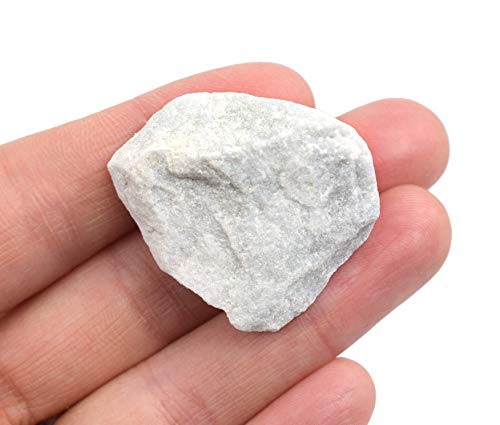 12PK Coarse White Marble, Metamorphic Rock Specimens - Approx. 1" - Geologist Selected & Hand Processed - Great for Science Classrooms - Class Pack - Eisco Labs