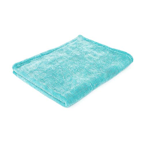 The Rag Company - The Liquid8r - Absorbent 70/30 Blend Microfiber Drying Towel for Cars, Trucks, SUVs, Safe for Detailing + Scratch Free, Twist Loop, 1100gsm, 25in x 36in, Aqua Blue