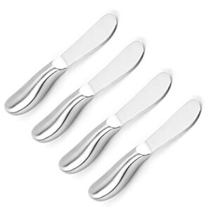 vanra spreader knife set 4-piece butter knife stainless steel cheese knife set small bread cream knives 5.3-inch