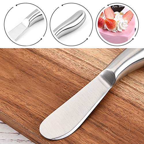 VANRA Spreader Knife Set 4-Piece Butter Knife Stainless Steel Cheese Knife Set Small Bread Cream Knives 5.3-inch