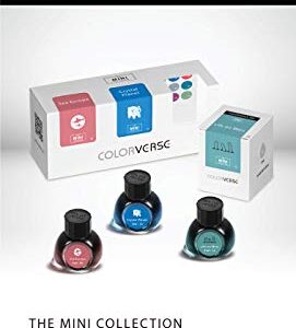 Colorverse Ink - The Mini Collection - 3 Pack - 5ml Fountain Pen Ink Bundle - #14 Supernova, 13 Quasar & #61 KSLV-II