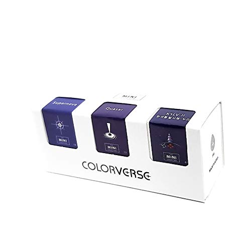 Colorverse Ink - The Mini Collection - 3 Pack - 5ml Fountain Pen Ink Bundle - #14 Supernova, 13 Quasar & #61 KSLV-II