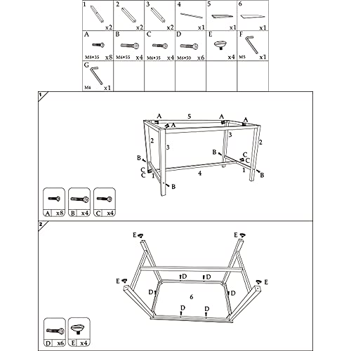 Coral Flower Kitchen Table for 4 People, Heavy Duty Metal Frame, Industrial Style, for Living, Dining Room, Rustic Brown.