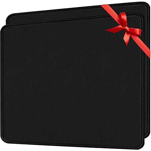 AREYTECO Black Mouse Pad 2 Pack, Mouse Pads, 11.8"x9.8"x0.12" 30% Medium Mouse Pad, Updated Durable Cloth Black Mouse Pad, Non-Slip Rubber Base Waterproof Mouse Pad for Laptop, Office, Home, Gaming